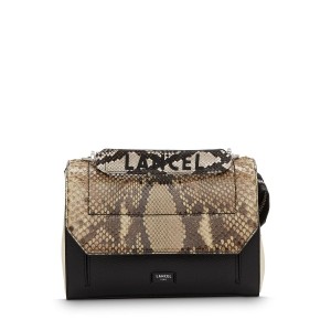 Sac Porté Épaule Lancel Ninon Femme Vert Noir Blanche | 65723GNMR